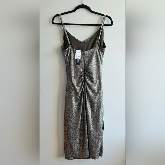 Le Château - NWT Elegant Metallic Draped Dress - Size Medium - Picture 2 of 5